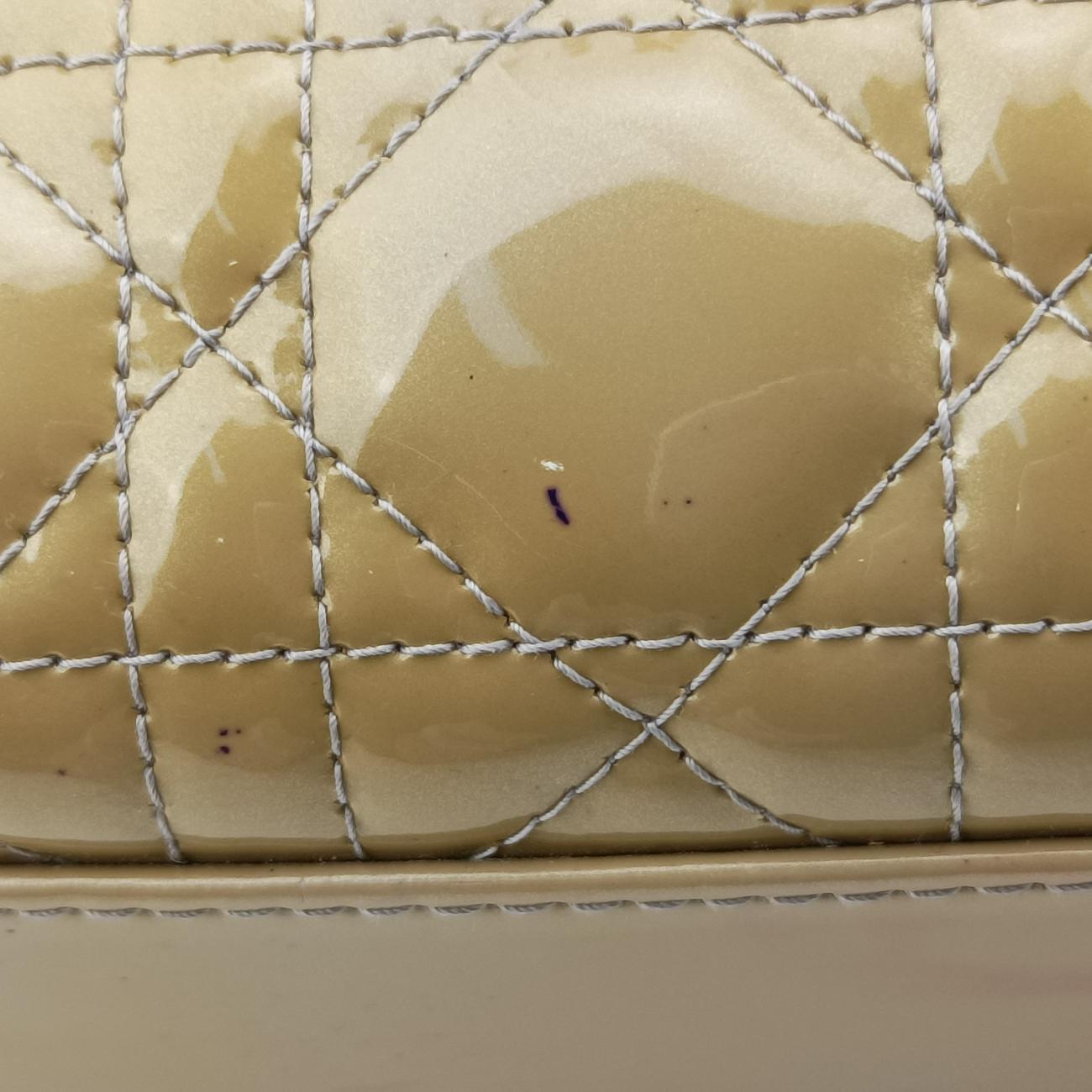 Secondhand Christian Dior Lady Dior Yellow Patent  shoulderbag | stylenewstar