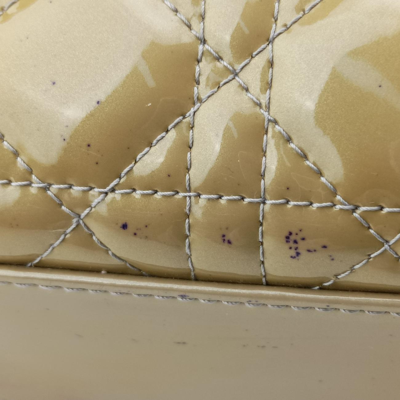 Secondhand Christian Dior Lady Dior Yellow Patent  shoulderbag | stylenewstar