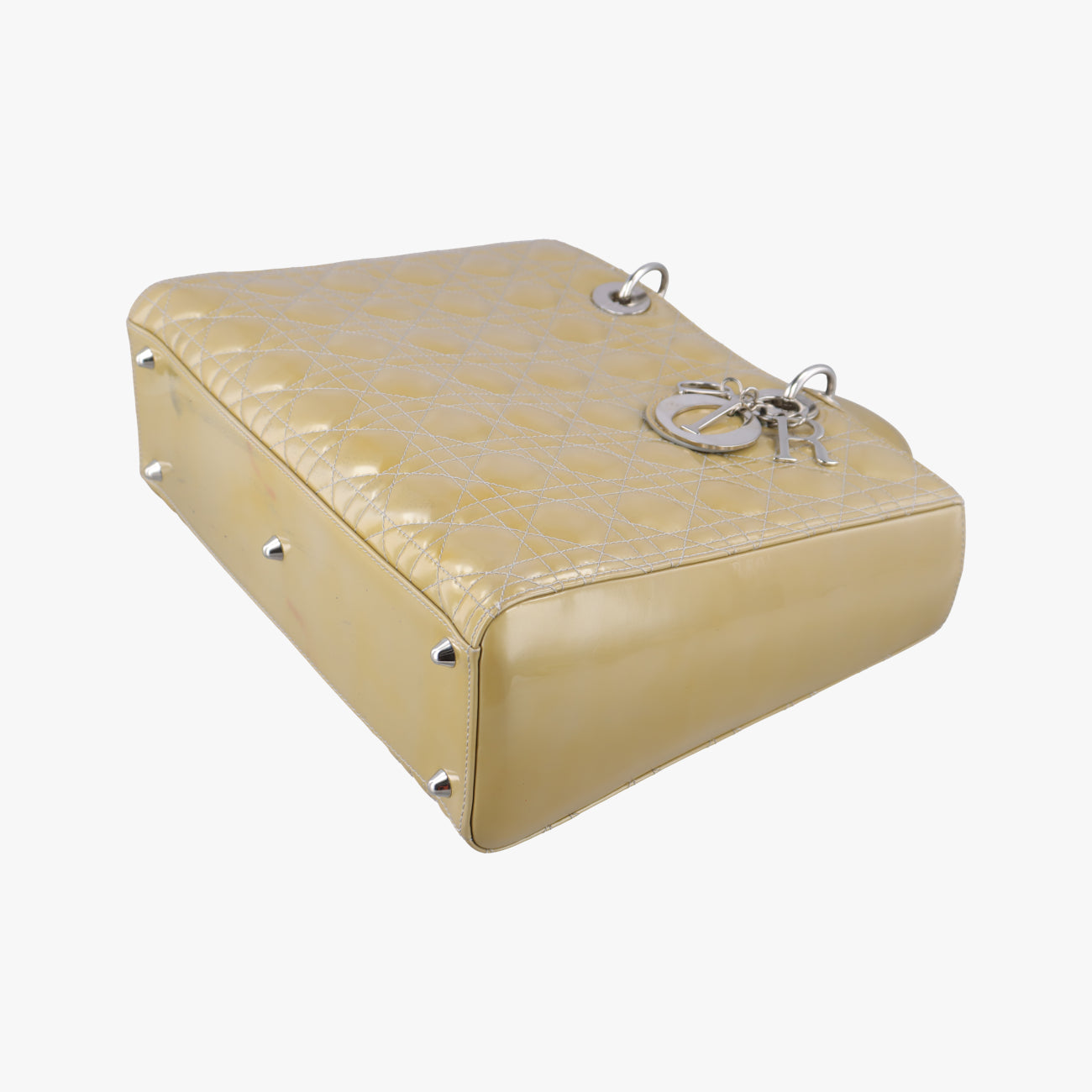 Secondhand Christian Dior Lady Dior Yellow Patent  shoulderbag | stylenewstar