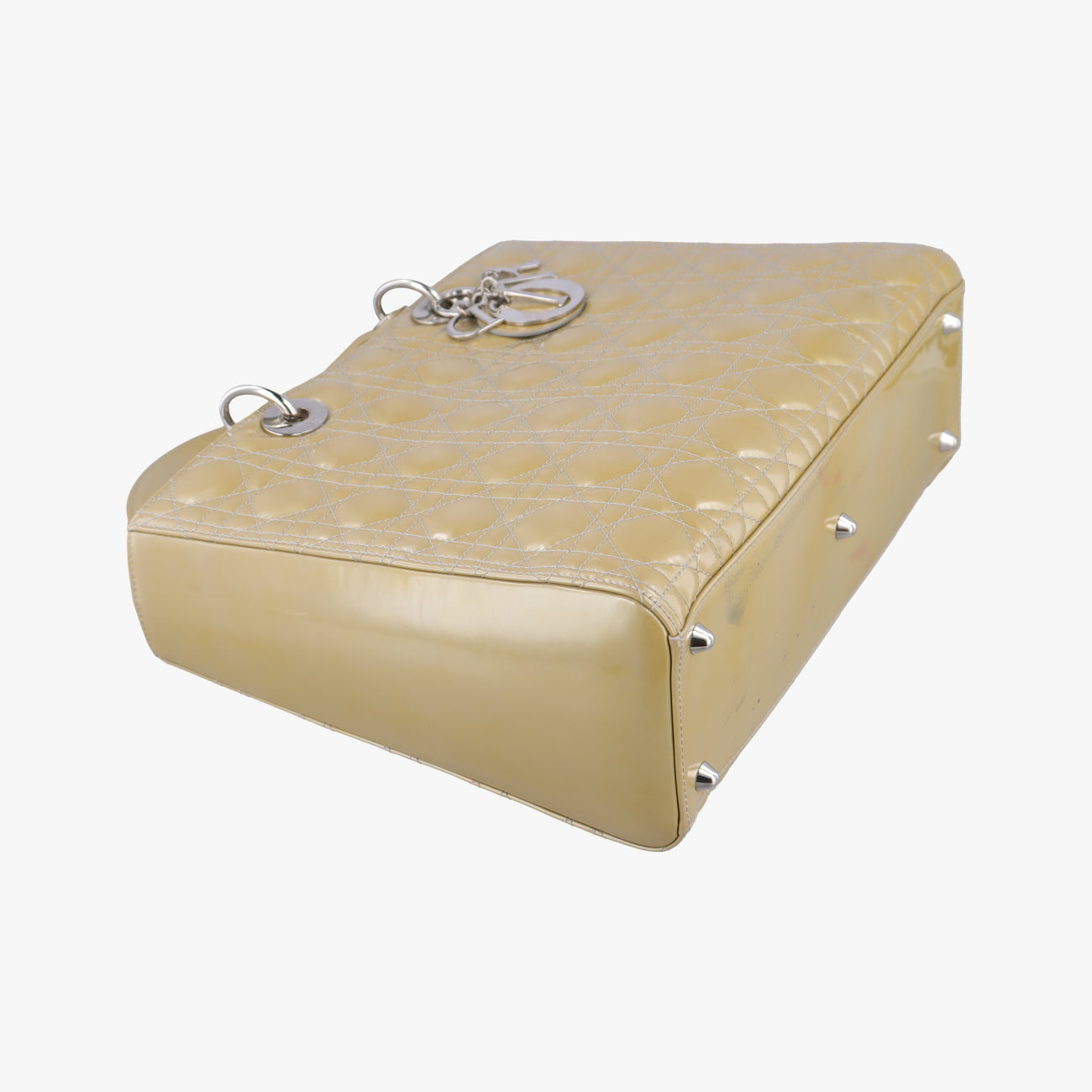 Secondhand Christian Dior Lady Dior Yellow Patent  shoulderbag | stylenewstar