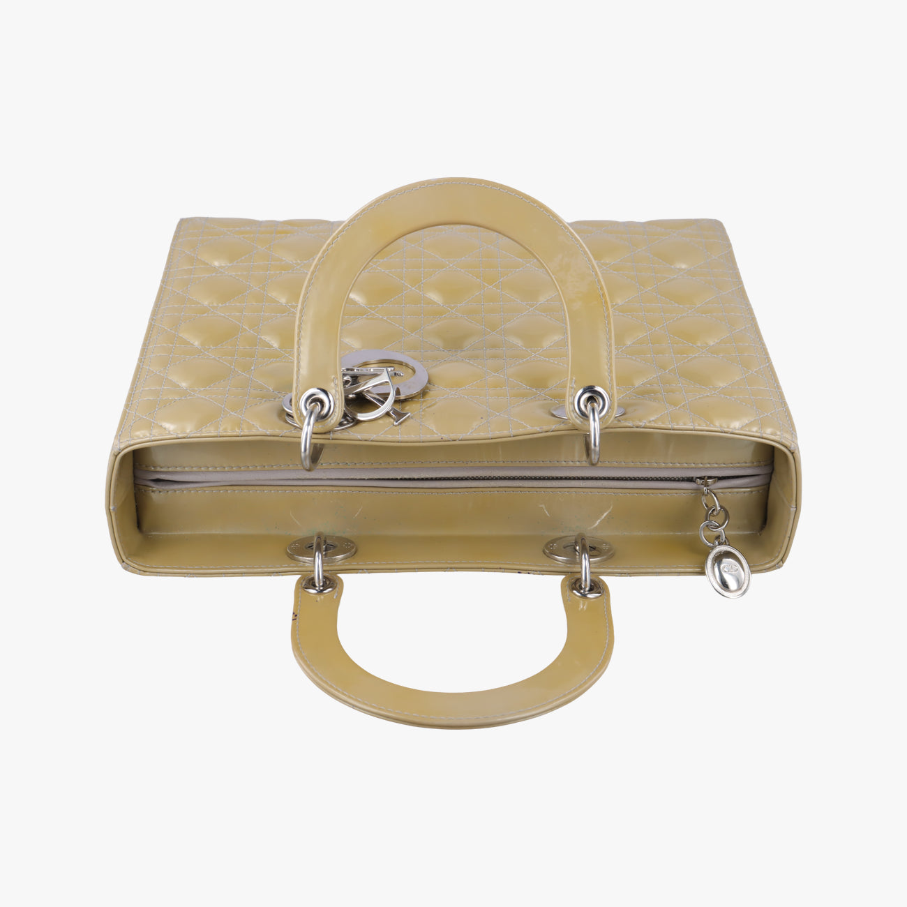 Secondhand Christian Dior Lady Dior Yellow Patent  shoulderbag | stylenewstar