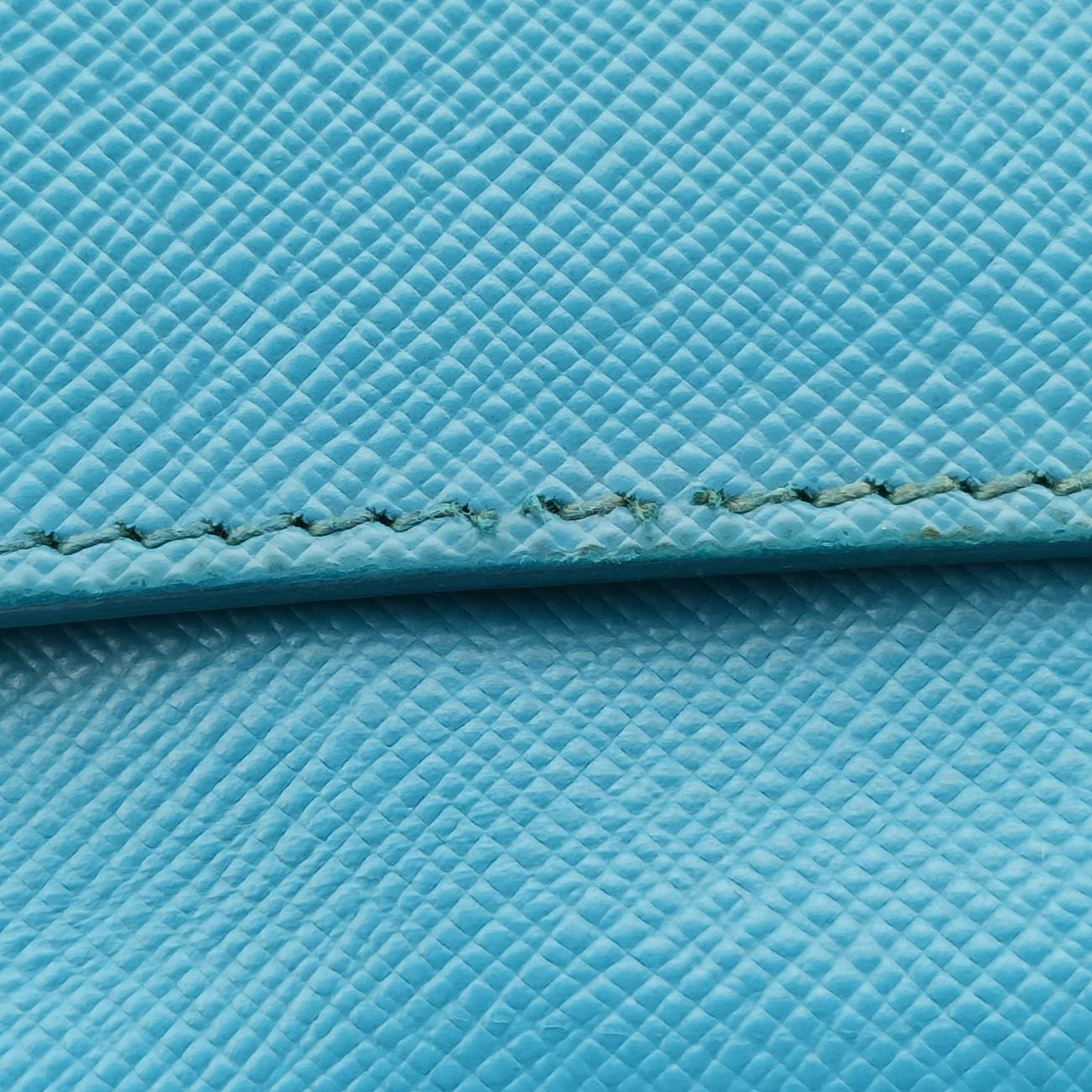 Vintage Prada lock Fuoco Sound Top Handle Blue SAFFIANO Leather BT0963 shoulderbag | stylenewstar