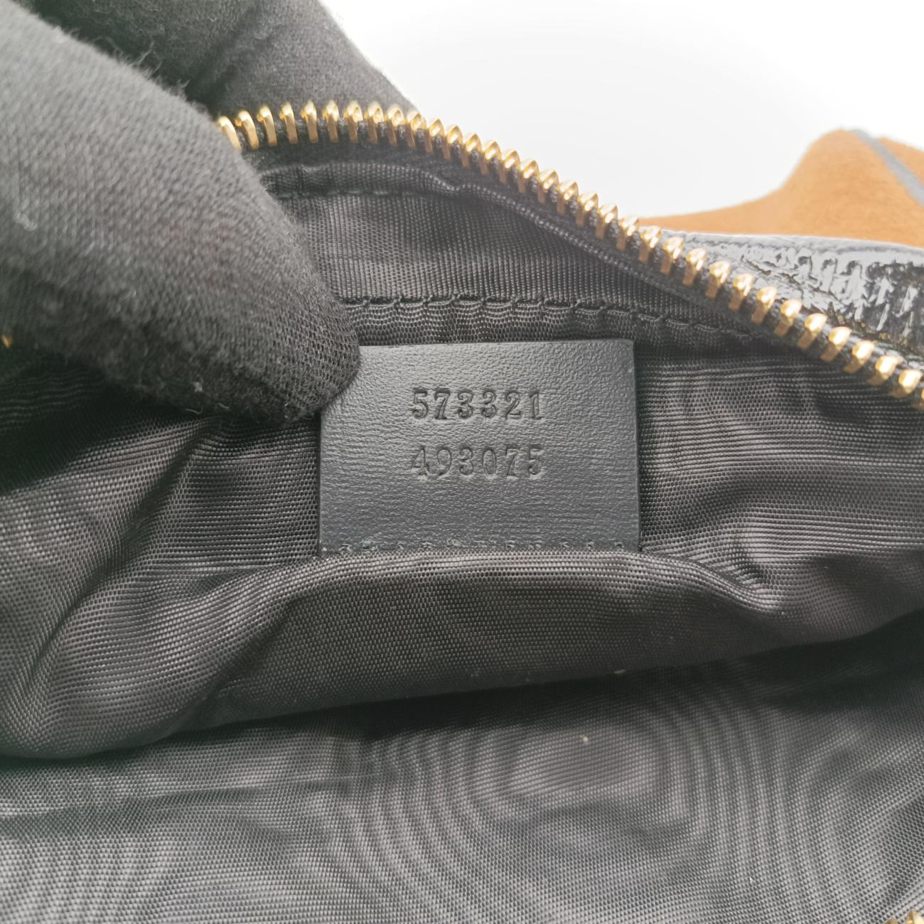 Pre-owned Gucci Ophidia Brown×black×Red×Green suede 573321 bum bag/waist bag | stylenewstar