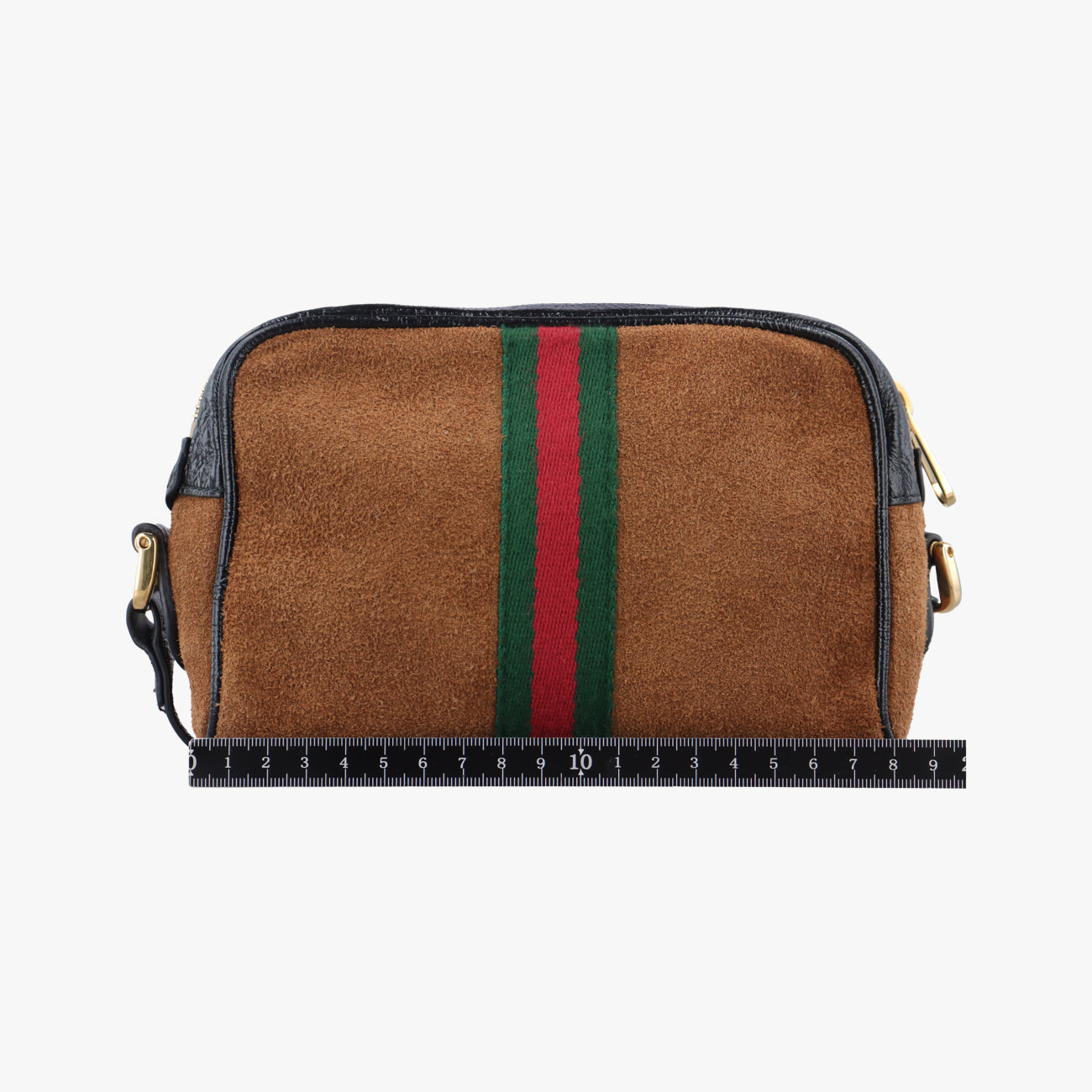 Pre-owned Gucci Ophidia Brown×black×Red×Green suede 573321 bum bag/waist bag | stylenewstar