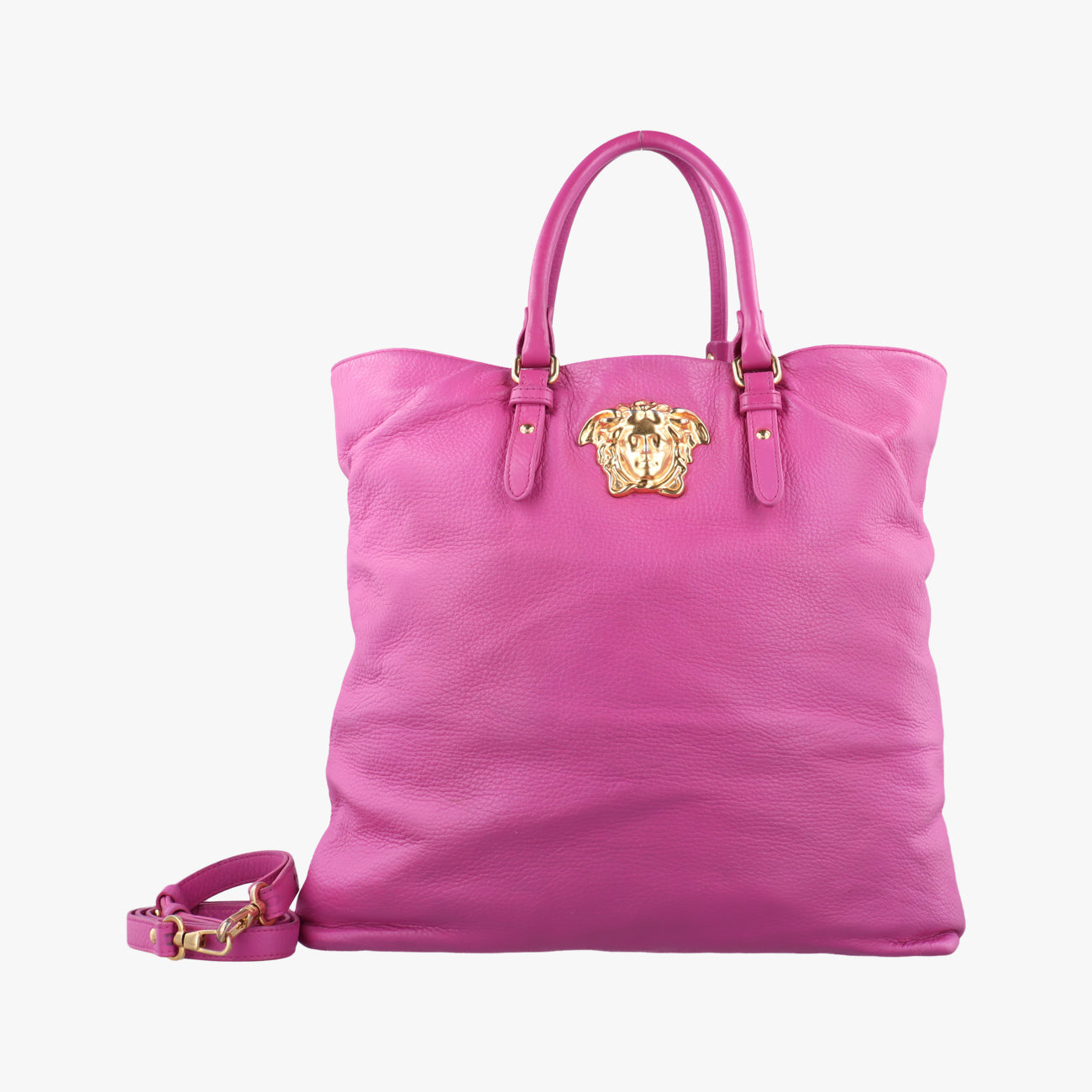 Pre-owned VERSACE Medusa Palace Pink Leather  shoulderbag | stylenewstar
