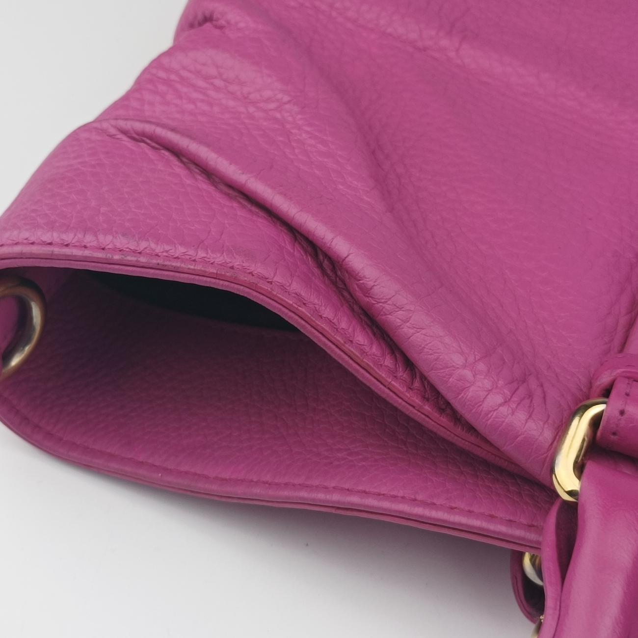 Pre-owned VERSACE Medusa Palace Pink Leather  shoulderbag | stylenewstar