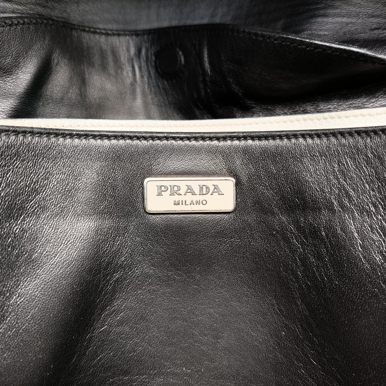 Pre-owned Prada Soft Sound White SAFFIANO Leather BR5026 shoulderbag | stylenewstar