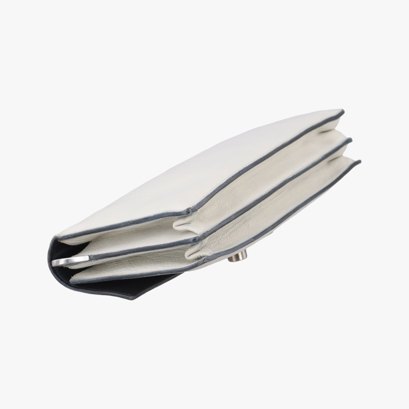 Pre-owned Prada Soft Sound White SAFFIANO Leather BR5026 shoulderbag | stylenewstar