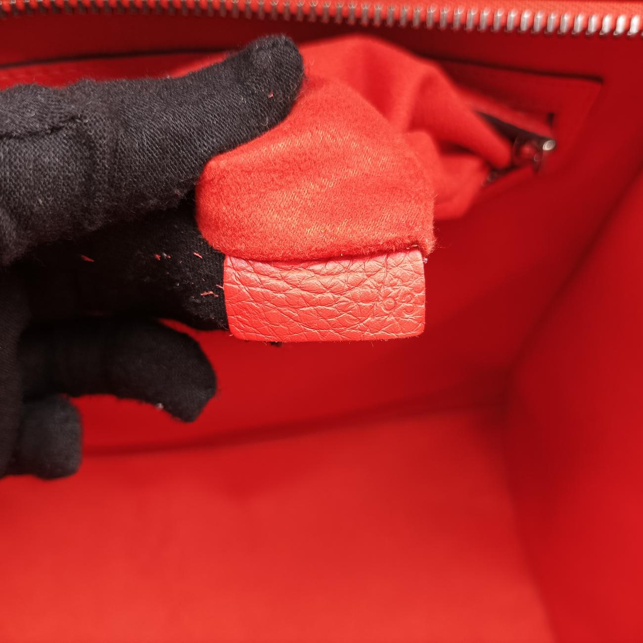 Pre-owned Celine Luggage Mini Shopper Orange Leather  handbag | stylenewstar