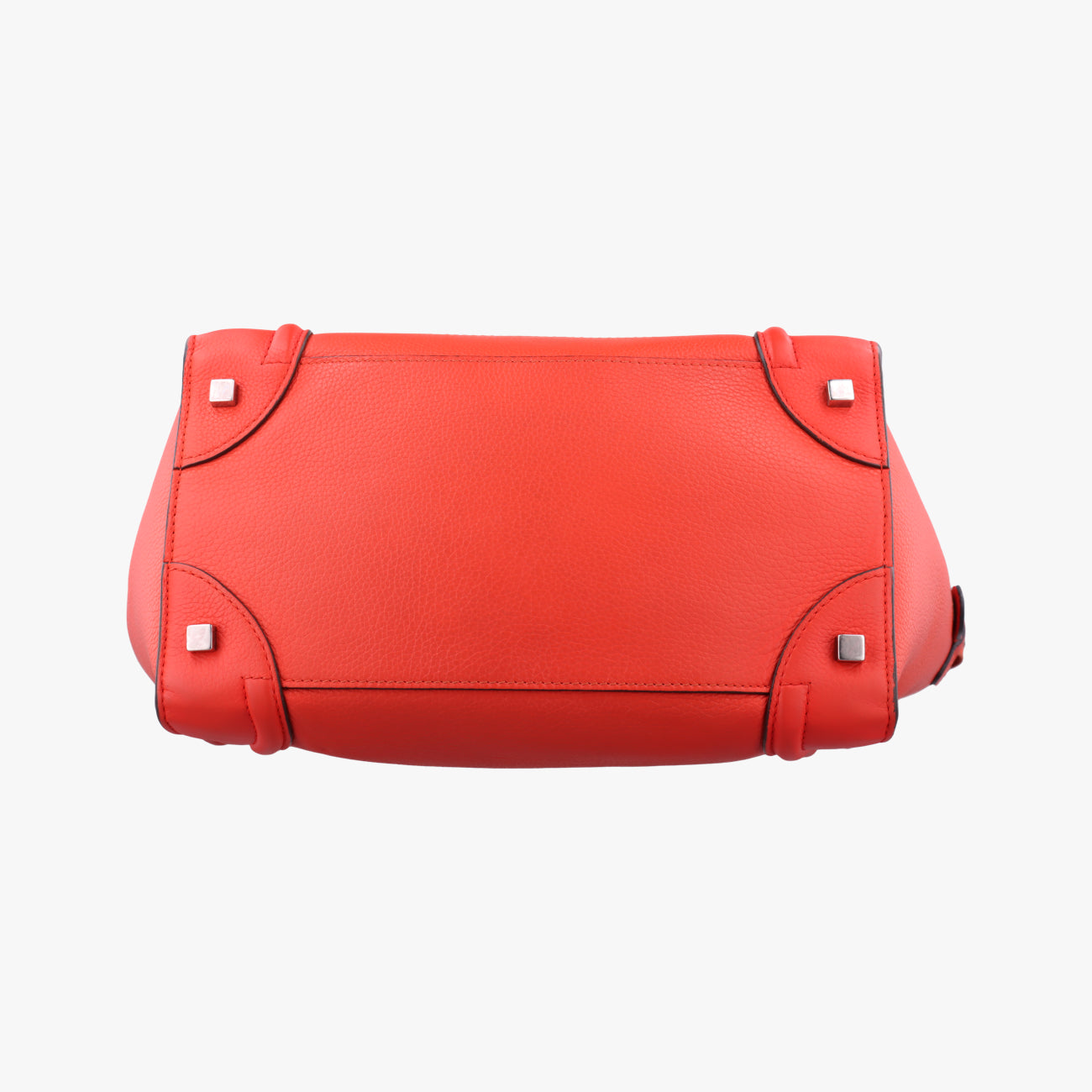 Pre-owned Celine Luggage Mini Shopper Orange Leather  handbag | stylenewstar