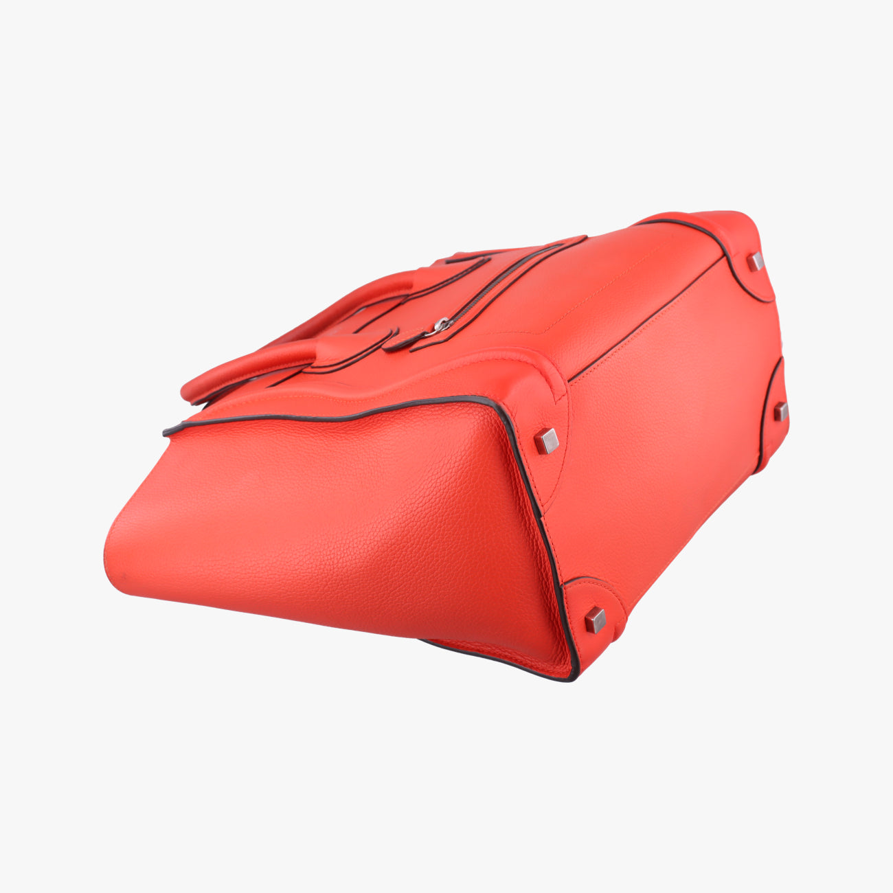 Pre-owned Celine Luggage Mini Shopper Orange Leather  handbag | stylenewstar