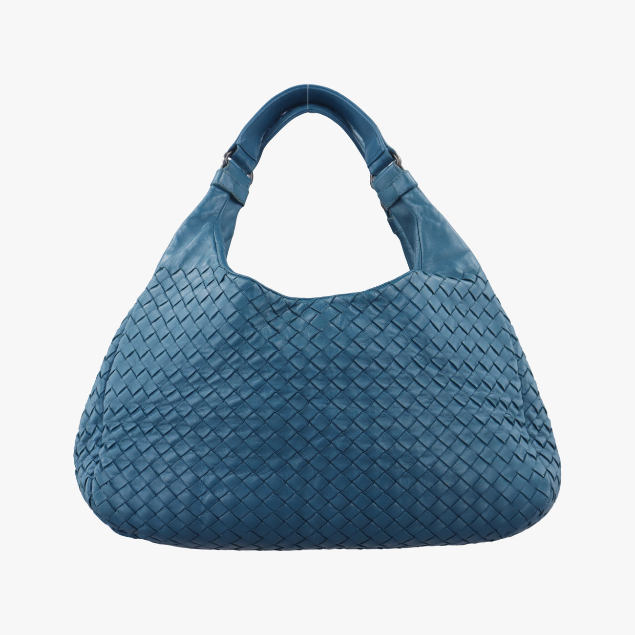 Vintage Bottega Veneta Intrecciato Blue lambskin  handbag | stylenewstar
