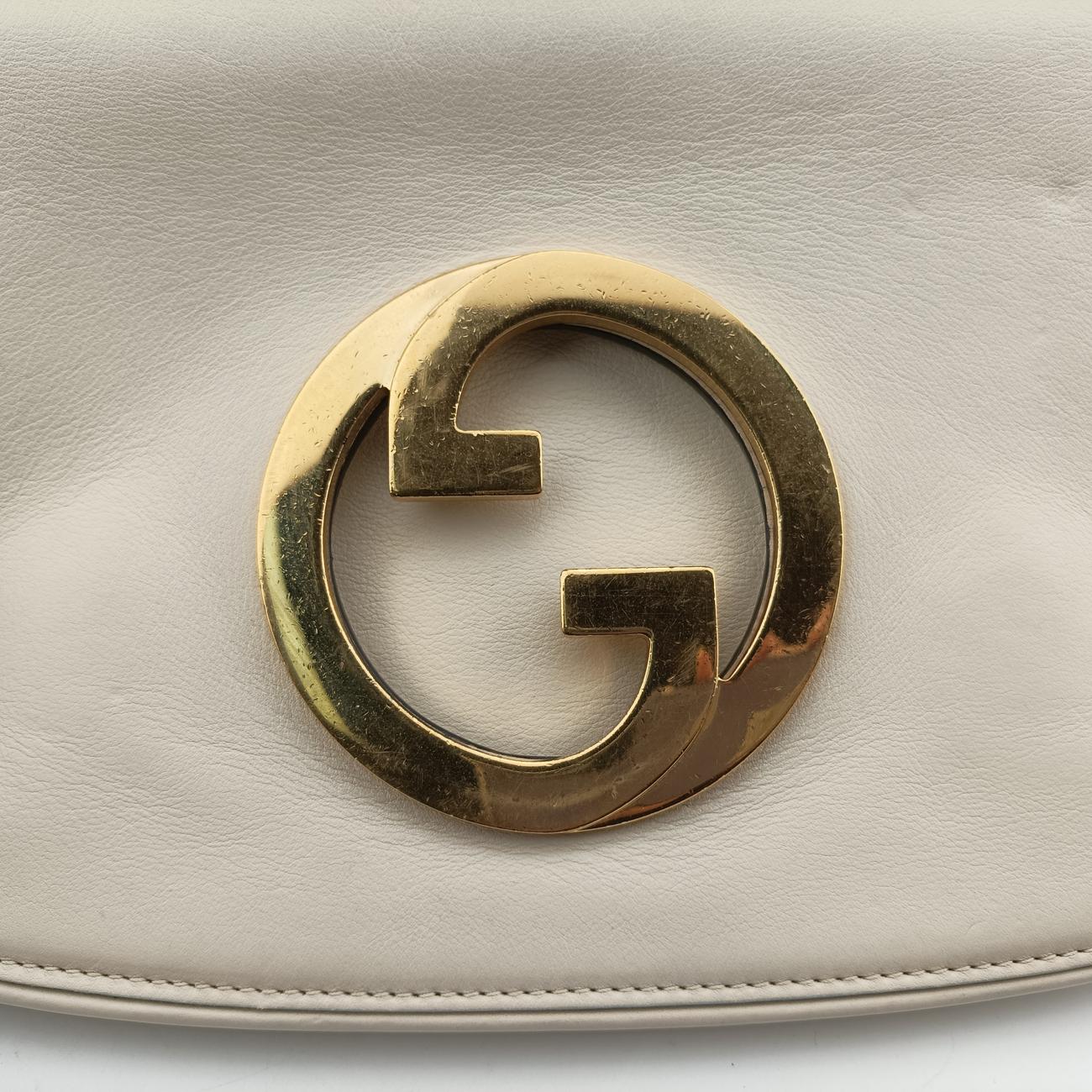 Pre-owned Gucci Blondie Chain White Leather 699268 shoulderbag | stylenewstar