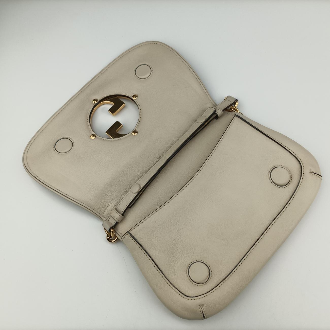 Pre-owned Gucci Blondie Chain White Leather 699268 shoulderbag | stylenewstar