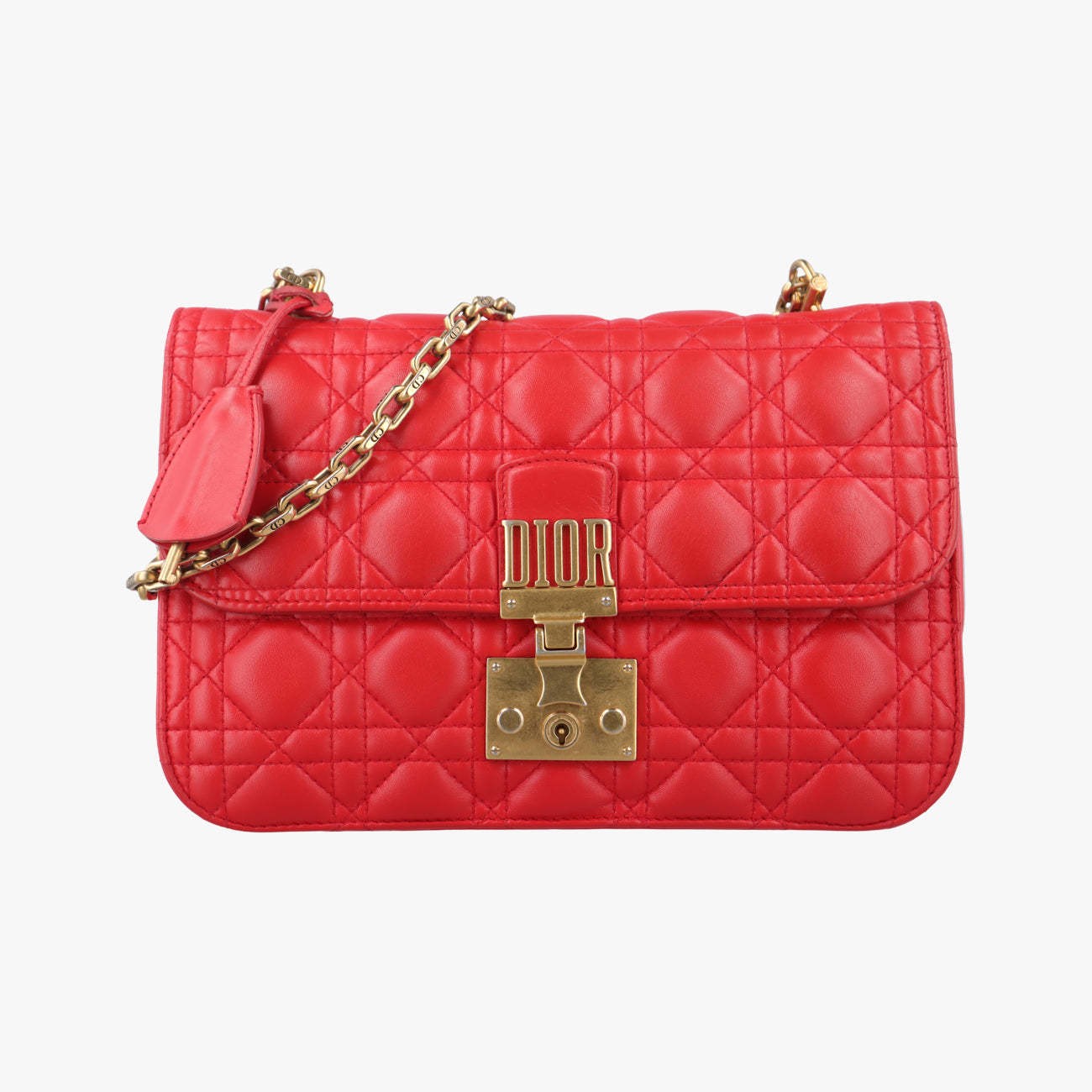 Pre-owned Christian Dior Dioraddict Red lambskin  shoulderbag | stylenewstar