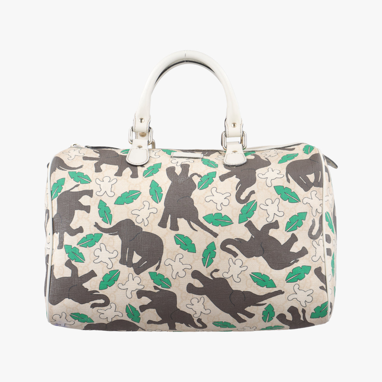 Pre-owned Gucci UNICEF Joy white×Multicolour PVC coated canvas 189895 handbag | stylenewstar