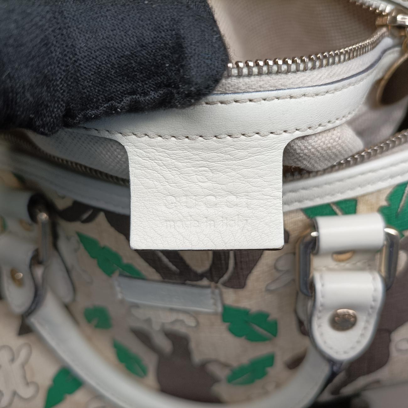 Pre-owned Gucci UNICEF Joy white×Multicolour PVC coated canvas 189895 handbag | stylenewstar