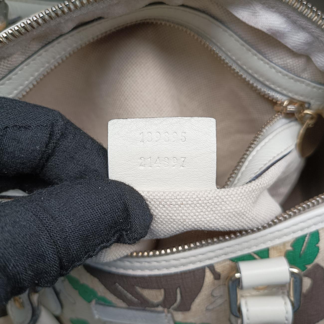 Pre-owned Gucci UNICEF Joy white×Multicolour PVC coated canvas 189895 handbag | stylenewstar