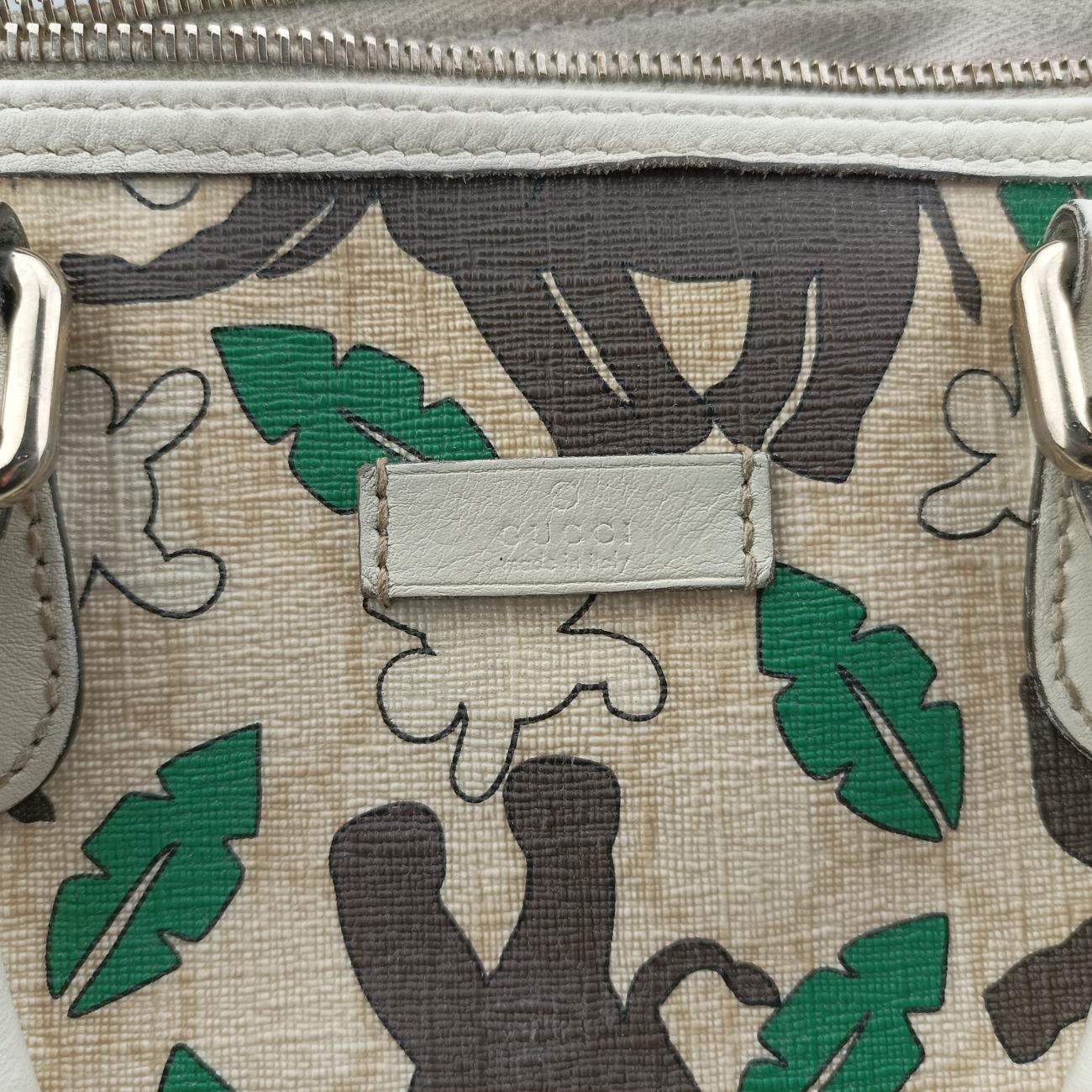 Pre-owned Gucci UNICEF Joy white×Multicolour PVC coated canvas 189895 handbag | stylenewstar