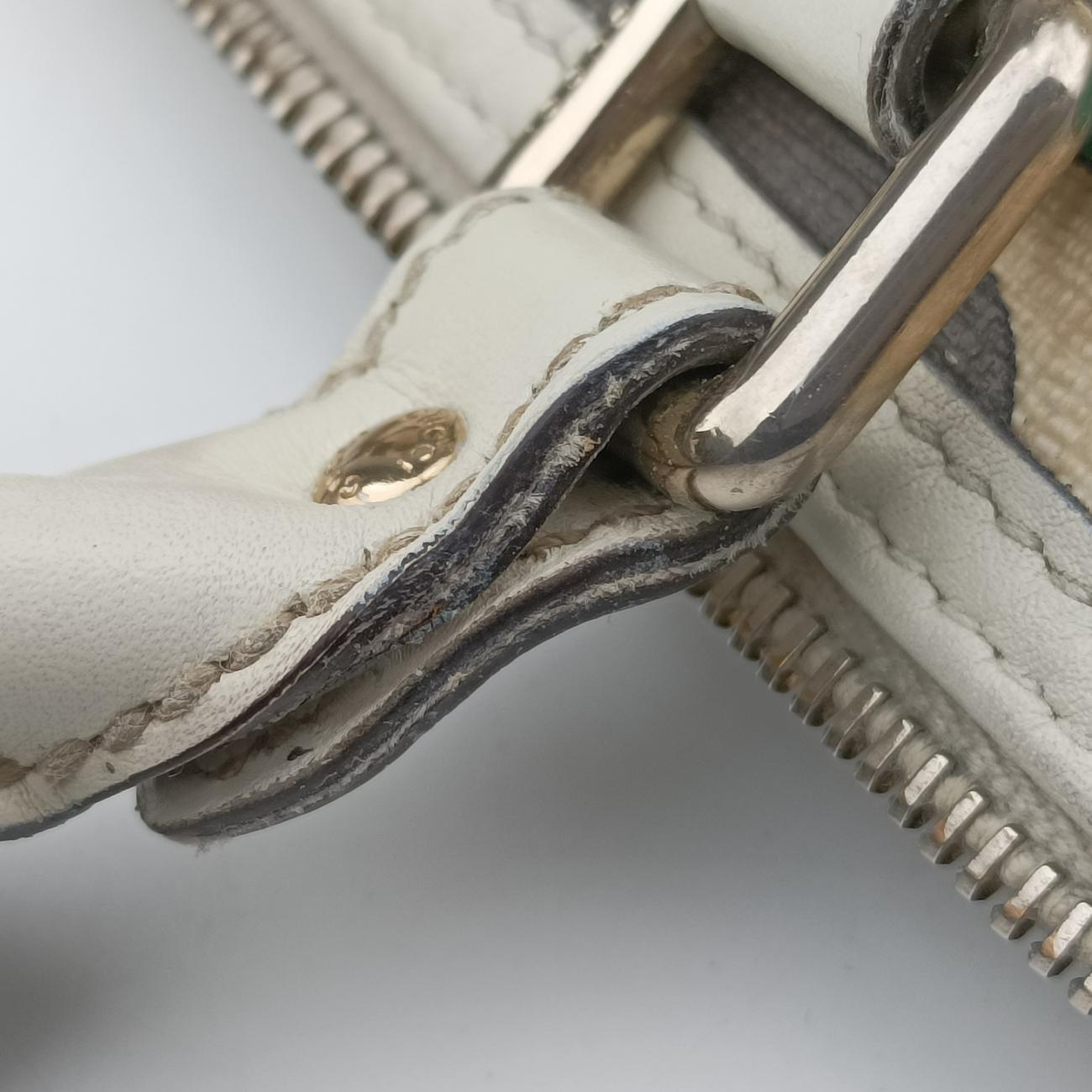 Pre-owned Gucci UNICEF Joy white×Multicolour PVC coated canvas 189895 handbag | stylenewstar