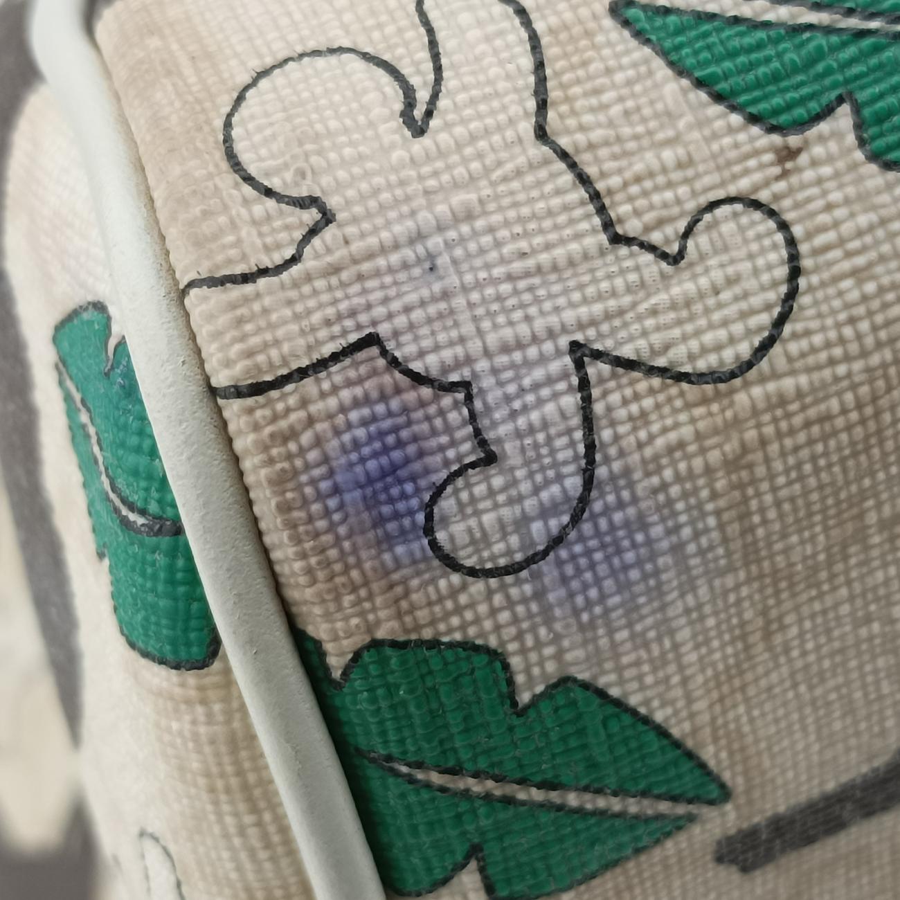 Pre-owned Gucci UNICEF Joy white×Multicolour PVC coated canvas 189895 handbag | stylenewstar