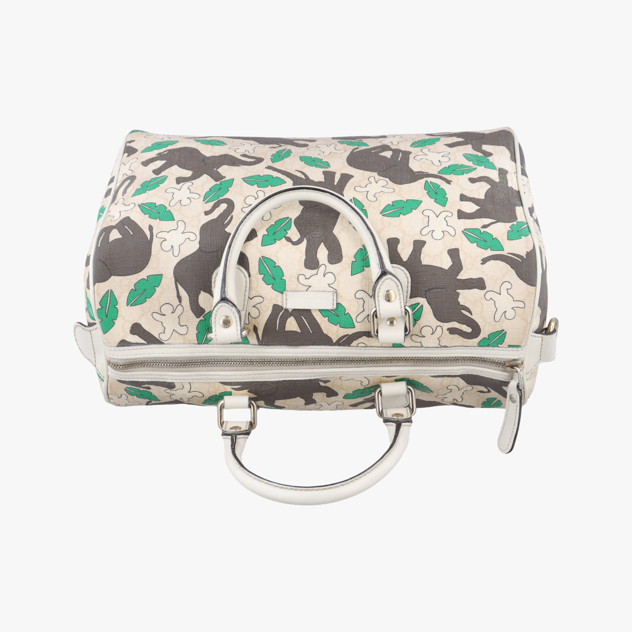 Pre-owned Gucci UNICEF Joy white×Multicolour PVC coated canvas 189895 handbag | stylenewstar