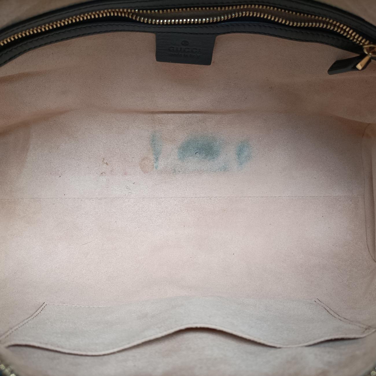 Pre-owned Gucci Ophidia GG Small Black×red suede 524532 handbag | stylenewstar