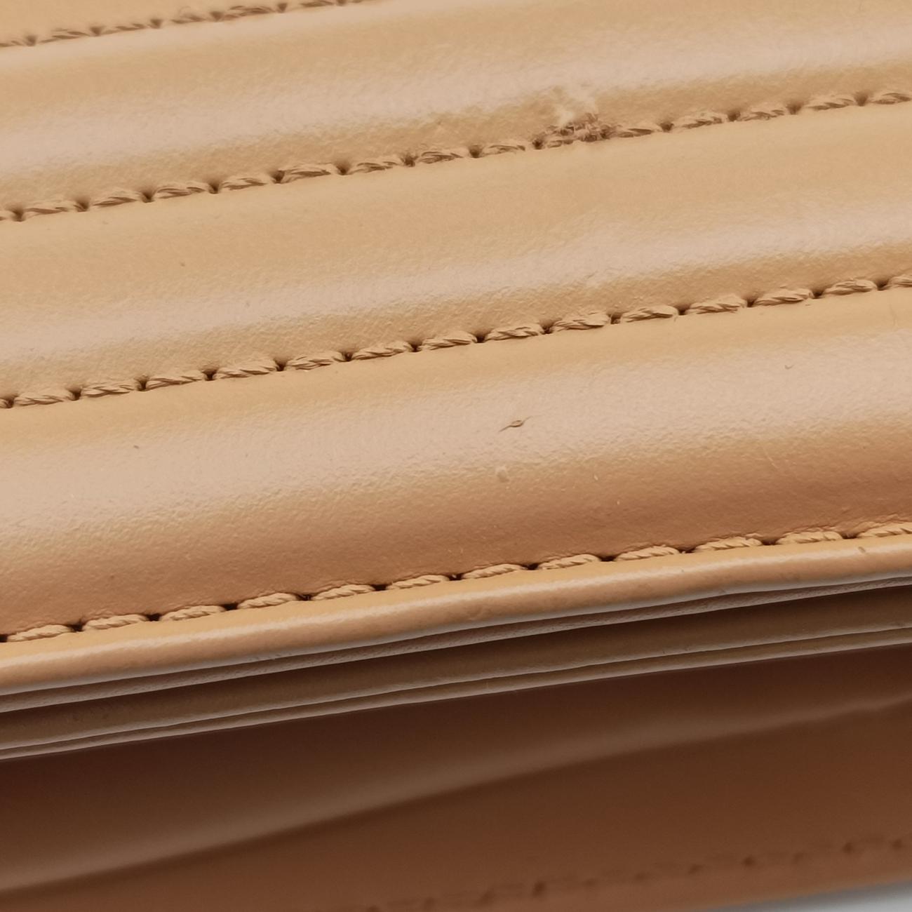 Pre-owned Chanel BOY CHANEL Beige Leather A66713 shoulderbag | stylenewstar