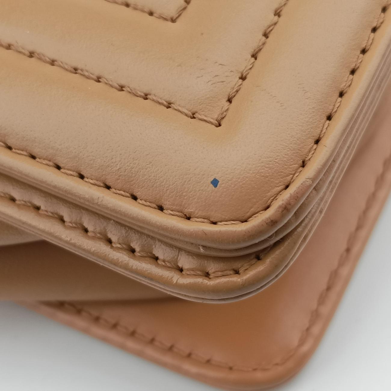 Pre-owned Chanel BOY CHANEL Beige Leather A66713 shoulderbag | stylenewstar