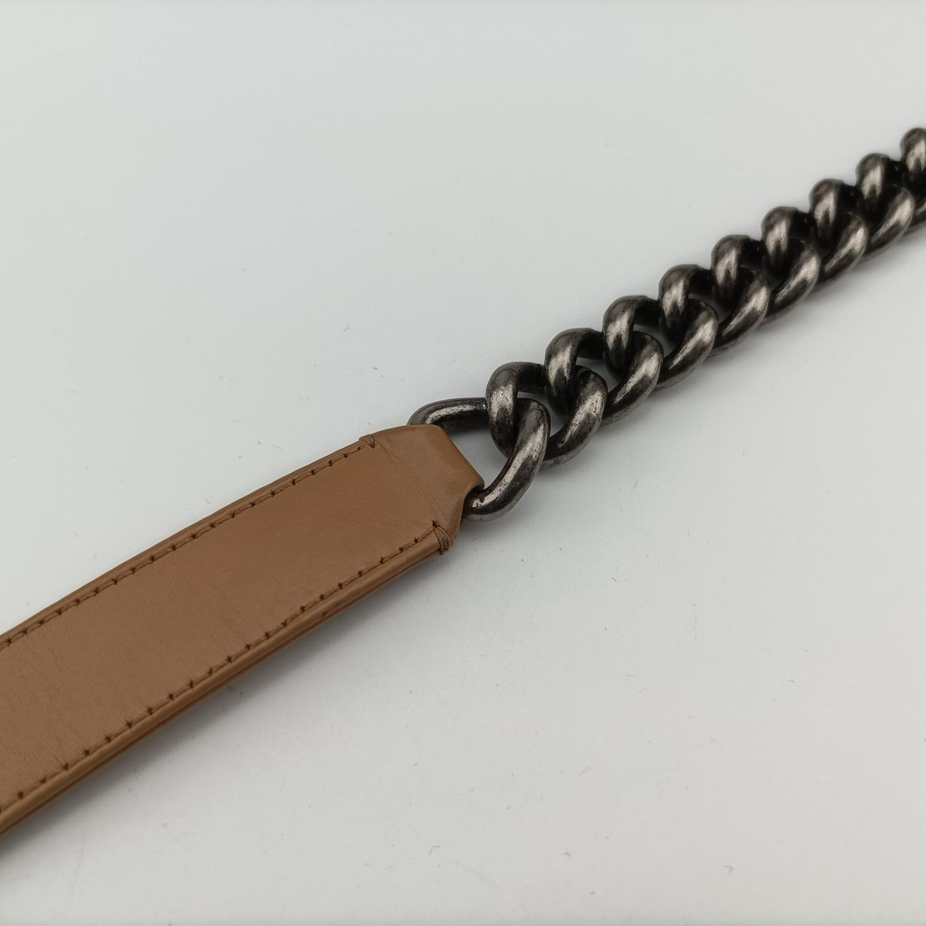 Pre-owned Chanel BOY CHANEL Beige Leather A66713 shoulderbag | stylenewstar