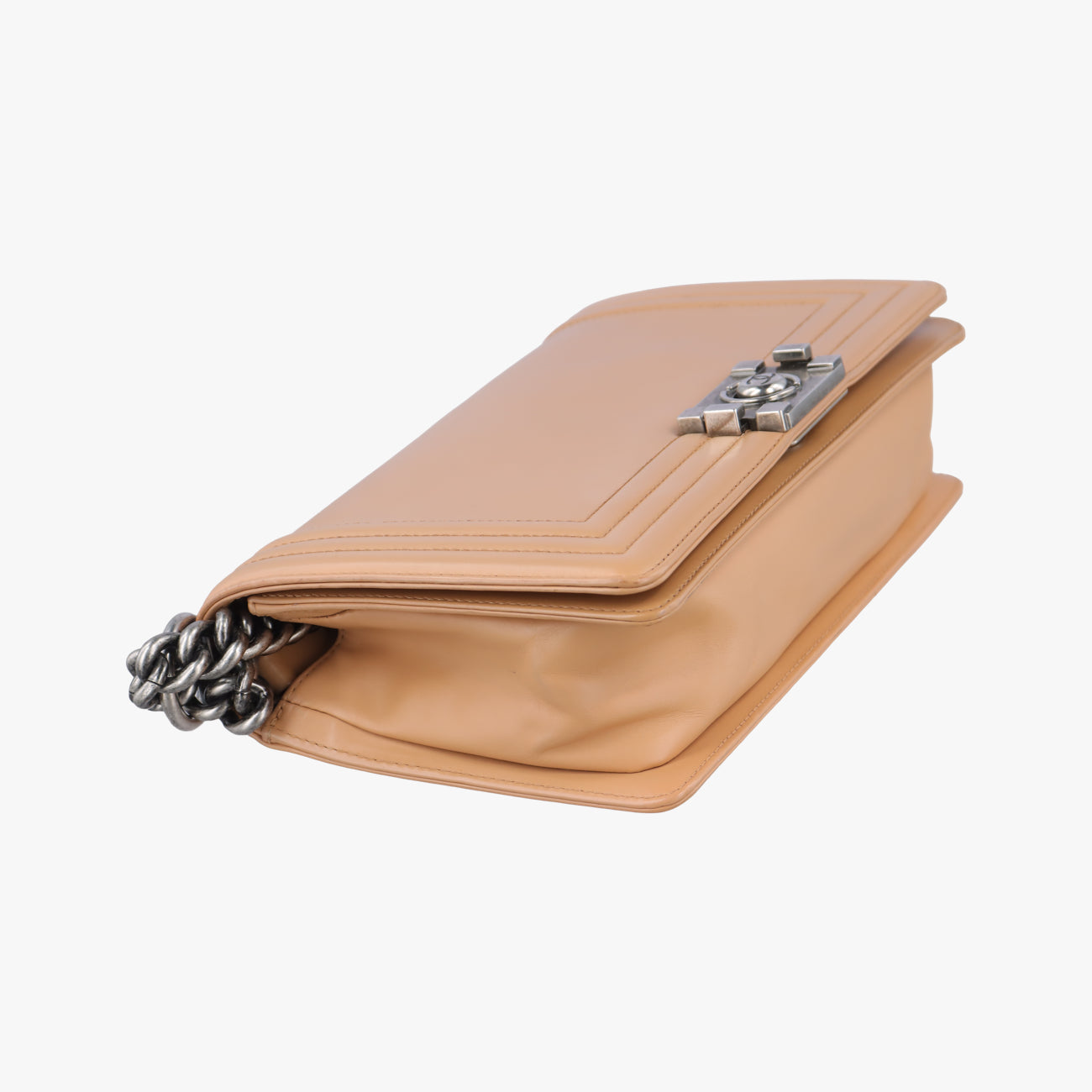 Pre-owned Chanel BOY CHANEL Beige Leather A66713 shoulderbag | stylenewstar