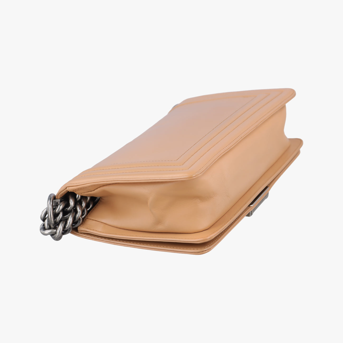 Pre-owned Chanel BOY CHANEL Beige Leather A66713 shoulderbag | stylenewstar