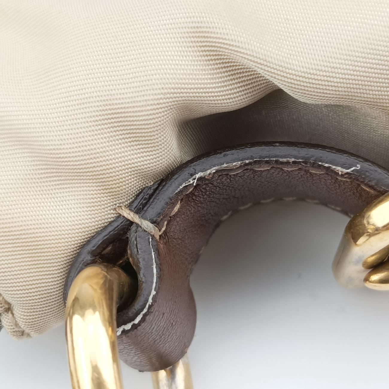 Pre-owned Prada Logo Beige×Brown Nylon BR4261 shoulderbag | stylenewstar