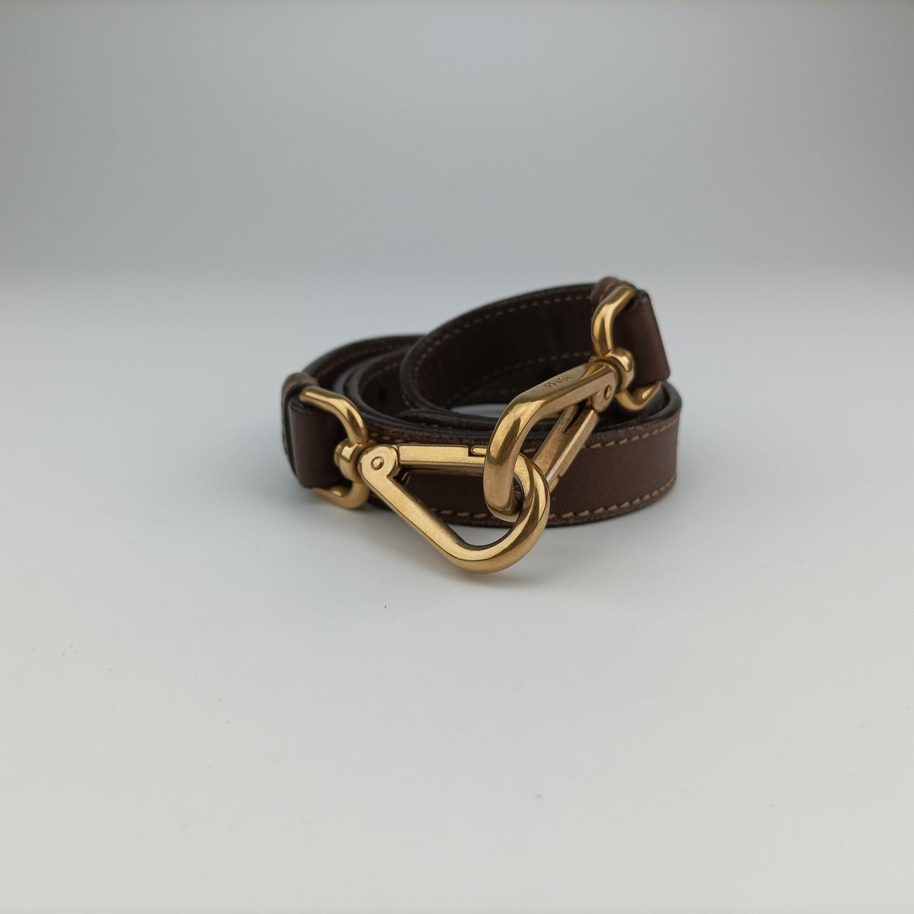 Pre-owned Prada Logo Beige×Brown Nylon BR4261 shoulderbag | stylenewstar