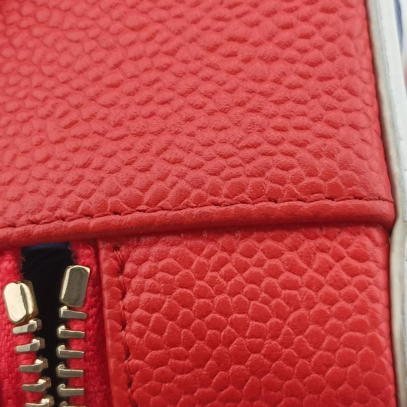 Pre-owned Chanel Filigree Vanity Case Blue x White x Red Caviar Skin A84452 shoulderbag | stylenewstar