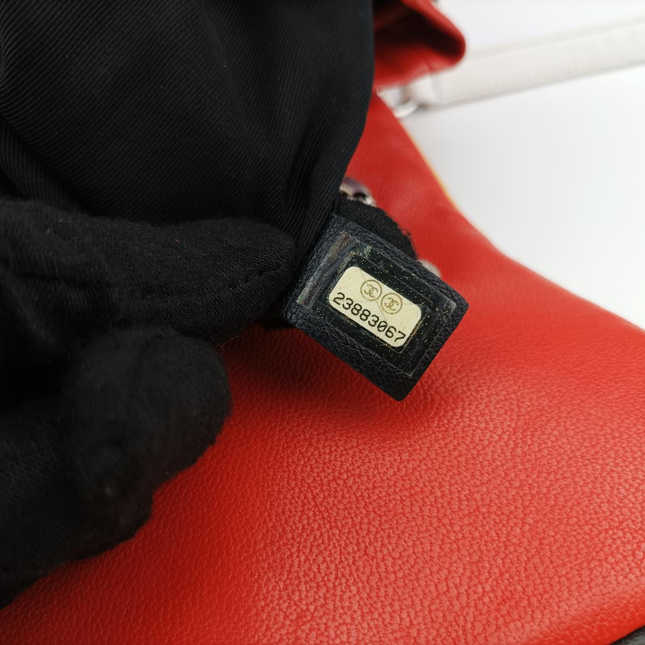 Pre-owned Chanel Matrasse Orange x Blue x White x Black x Multicolor lambskin A93729 backpack/rucksack | stylenewstar