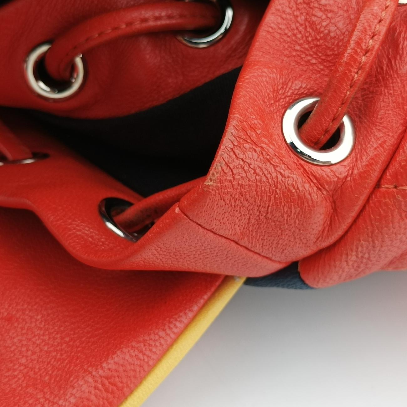 Pre-owned Chanel Matrasse Orange x Blue x White x Black x Multicolor lambskin A93729 backpack/rucksack | stylenewstar