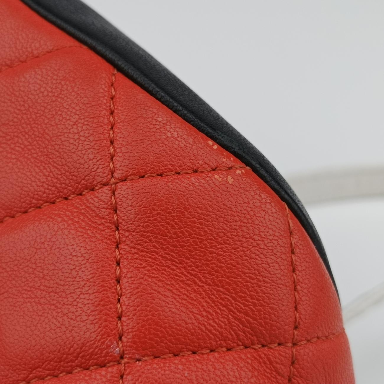 Pre-owned Chanel Matrasse Orange x Blue x White x Black x Multicolor lambskin A93729 backpack/rucksack | stylenewstar