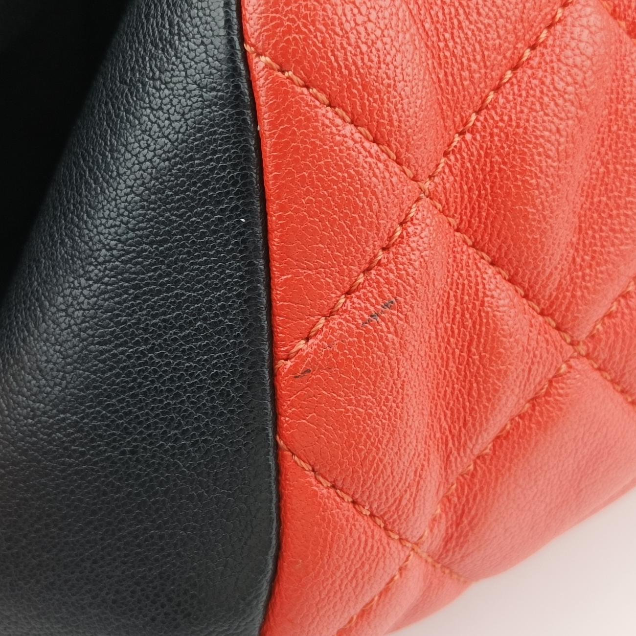 Pre-owned Chanel Matrasse Orange x Blue x White x Black x Multicolor lambskin A93729 backpack/rucksack | stylenewstar