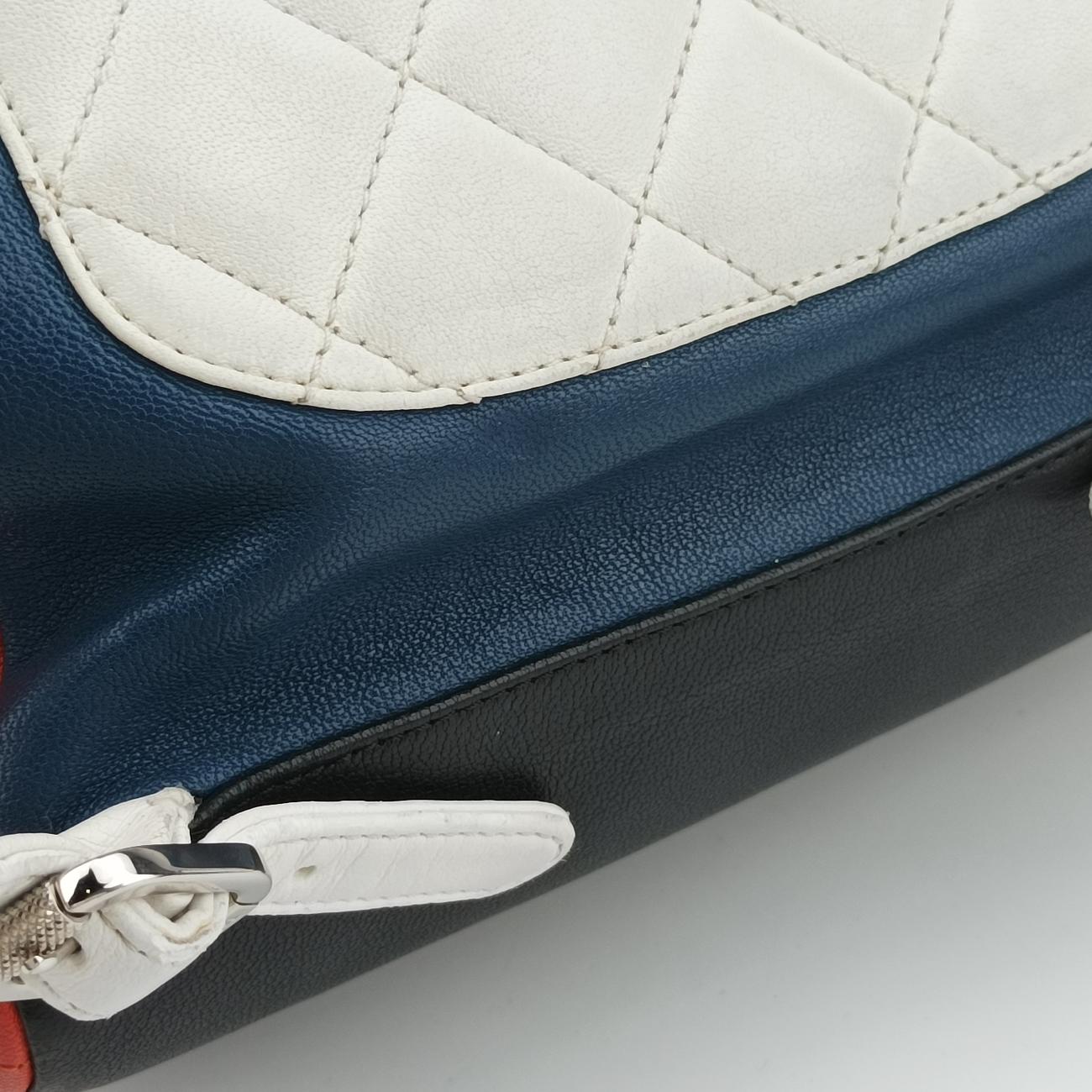 Pre-owned Chanel Matrasse Orange x Blue x White x Black x Multicolor lambskin A93729 backpack/rucksack | stylenewstar