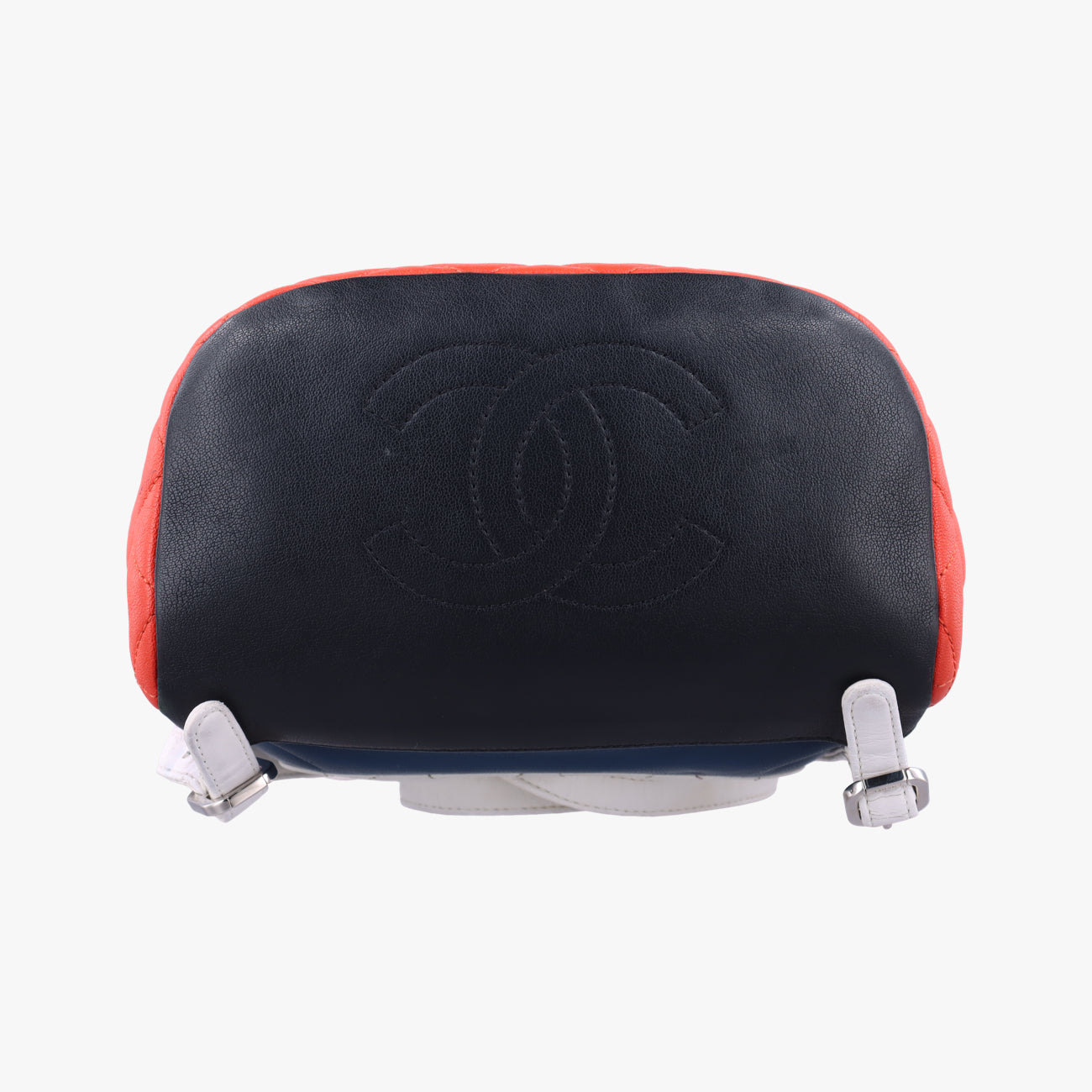 Pre-owned Chanel Matrasse Orange x Blue x White x Black x Multicolor lambskin A93729 backpack/rucksack | stylenewstar