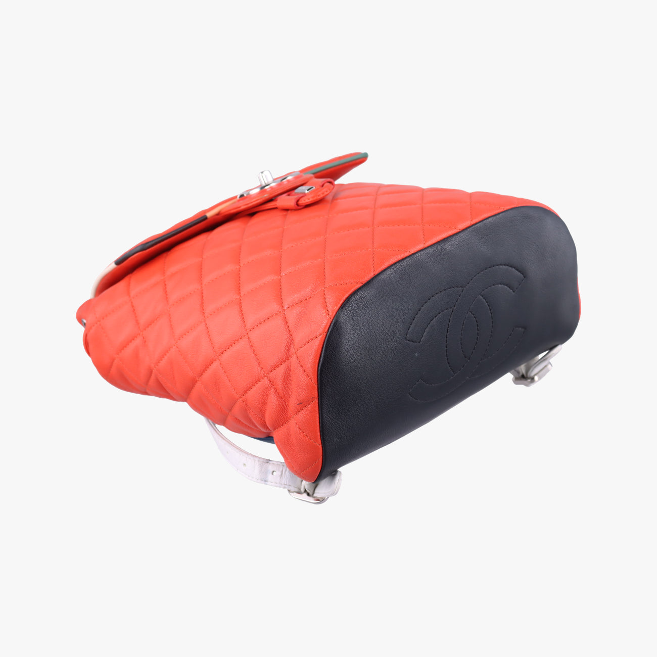 Pre-owned Chanel Matrasse Orange x Blue x White x Black x Multicolor lambskin A93729 backpack/rucksack | stylenewstar