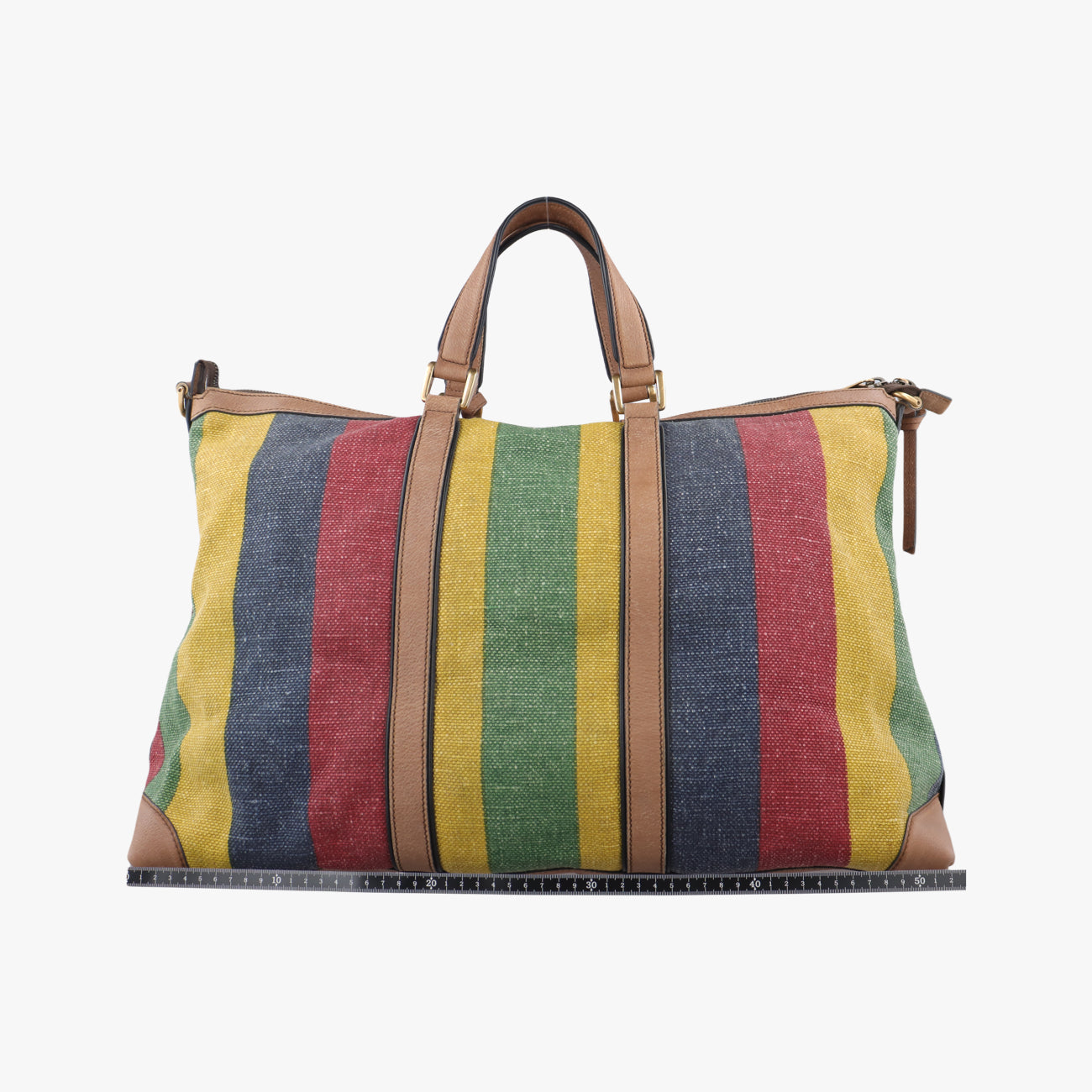 Pre-owned Gucci Stripe Weekender Multicolour canvas 312048 shoulderbag | stylenewstar