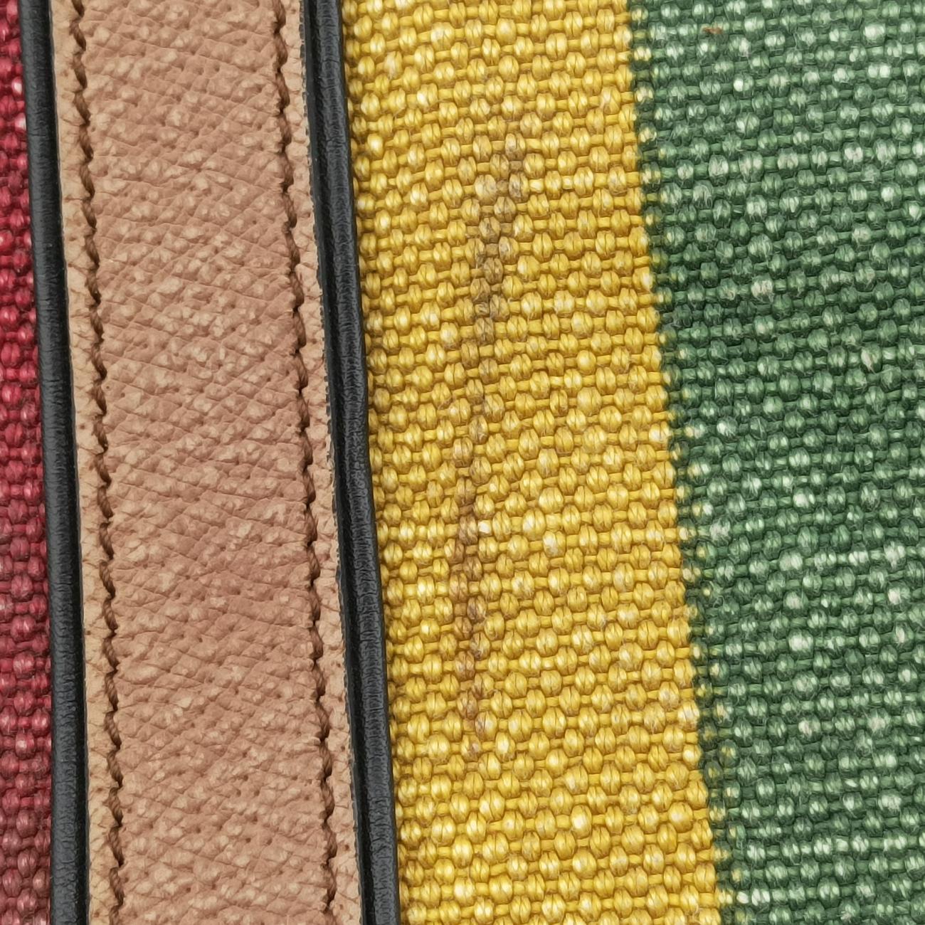 Pre-owned Gucci Stripe Weekender Multicolour canvas 312048 shoulderbag | stylenewstar