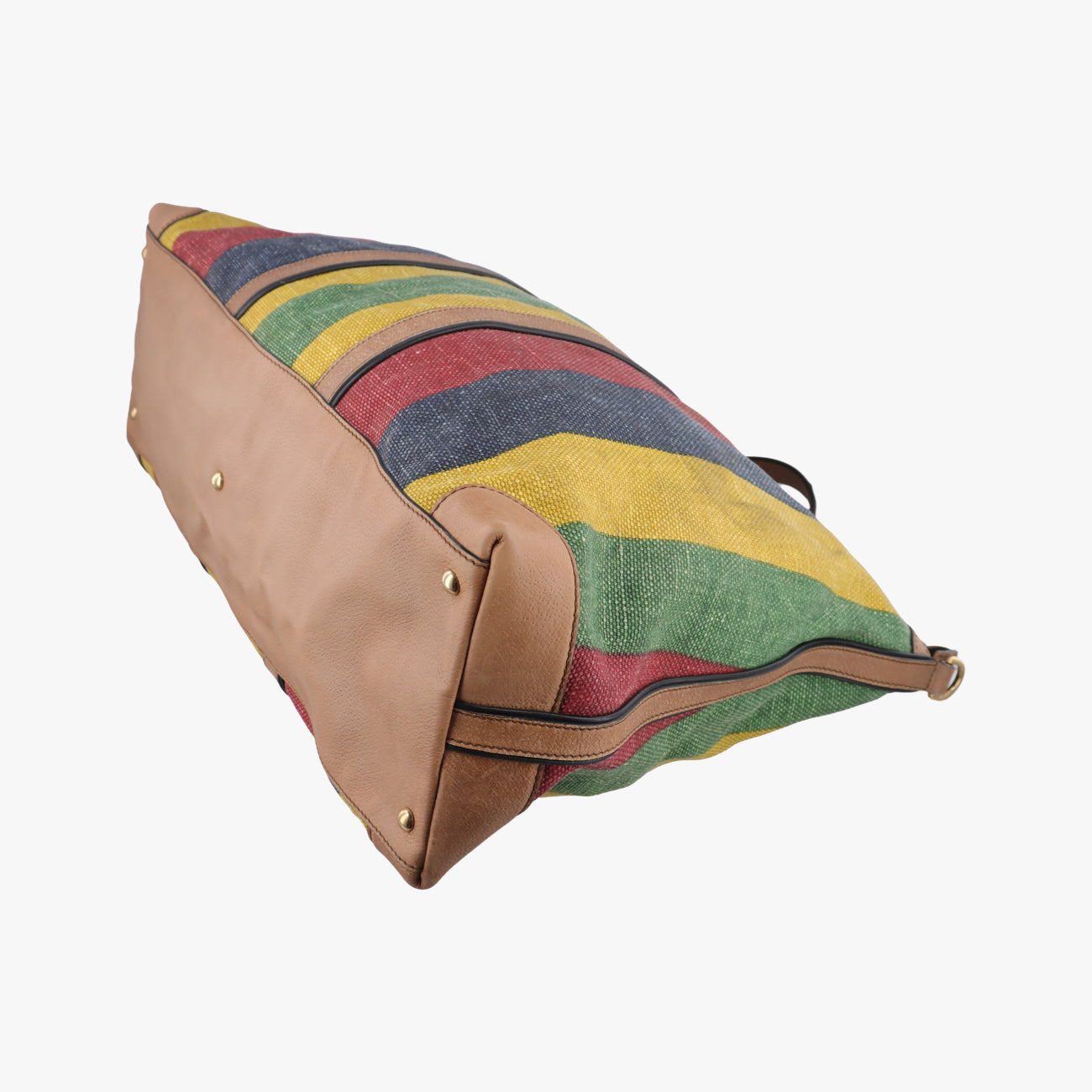 Pre-owned Gucci Stripe Weekender Multicolour canvas 312048 shoulderbag | stylenewstar