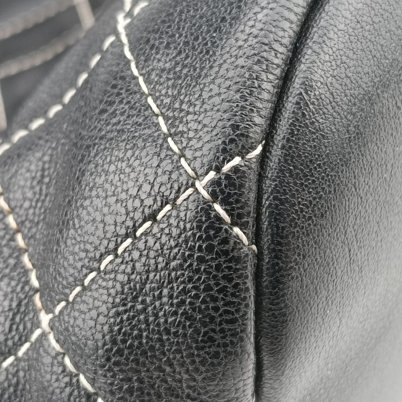 Pre-owned Chanel Matrasse Black Leather A93589 backpack/rucksack | stylenewstar