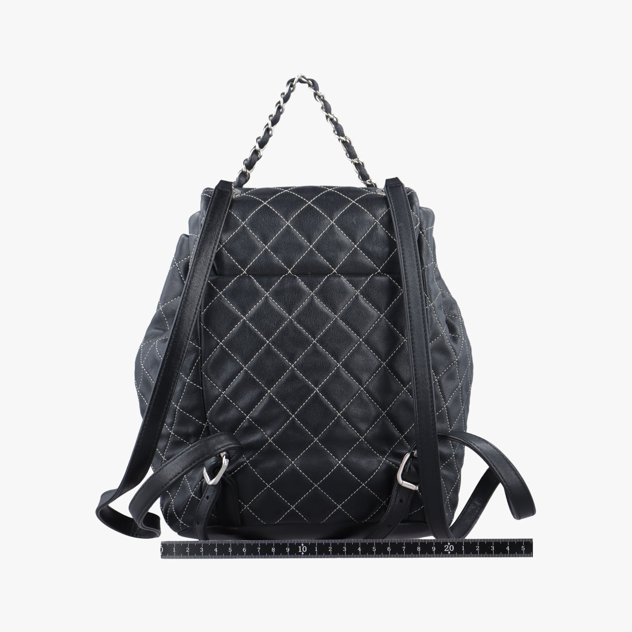 Pre-owned Chanel Matrasse Black Leather A93589 backpack/rucksack | stylenewstar