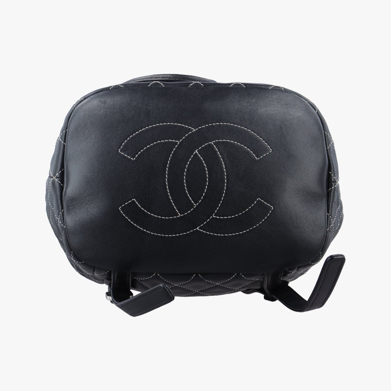 Pre-owned Chanel Matrasse Black Leather A93589 backpack/rucksack | stylenewstar