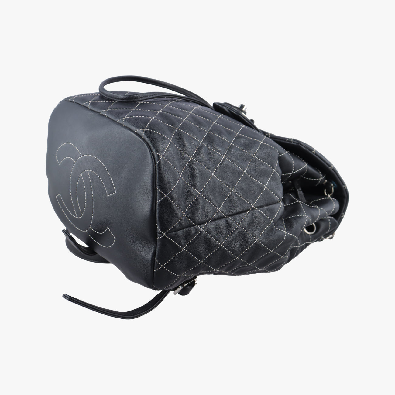 Pre-owned Chanel Matrasse Black Leather A93589 backpack/rucksack | stylenewstar