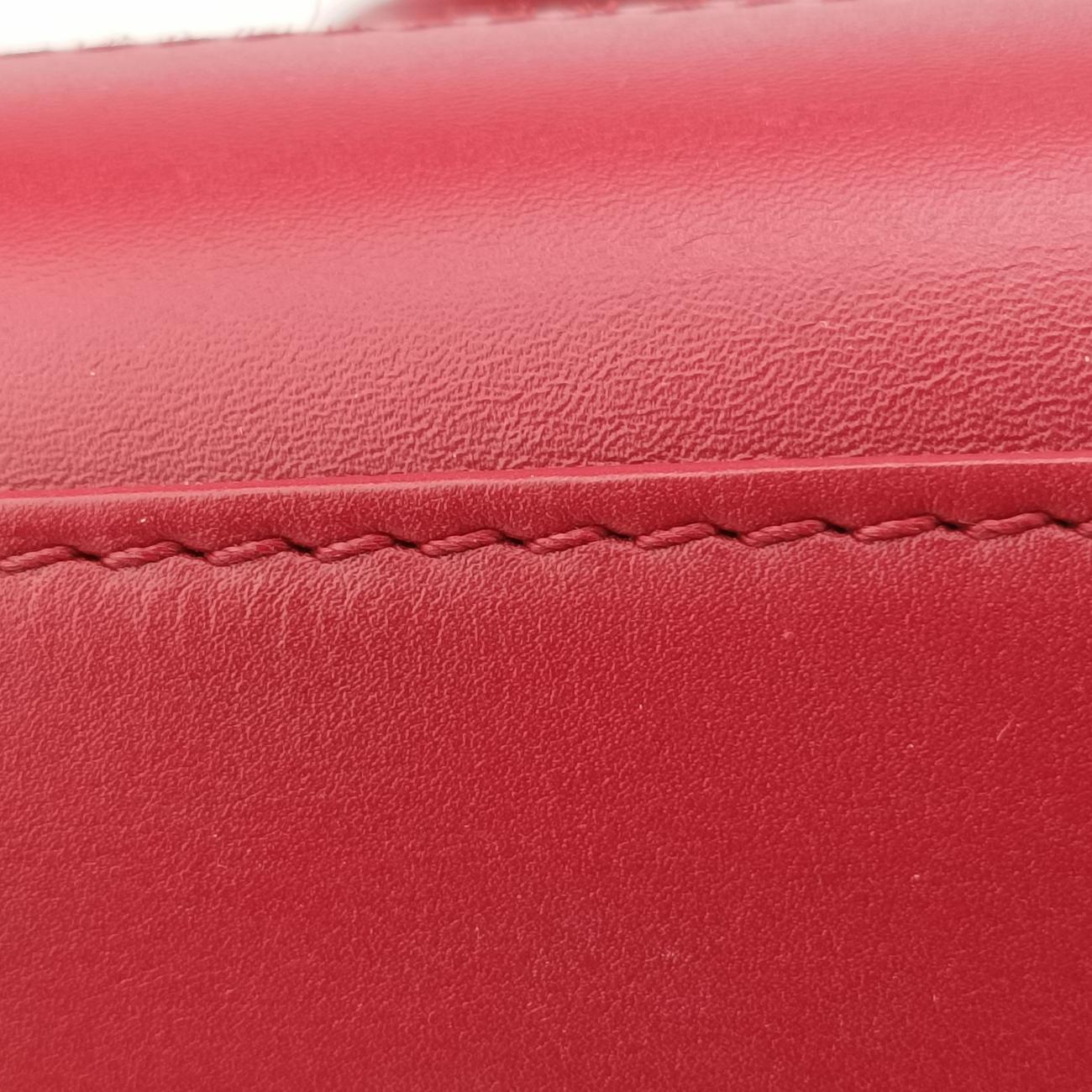 Pre-owned Celine Luggage Mini Shopper Red Leather  handbag | stylenewstar